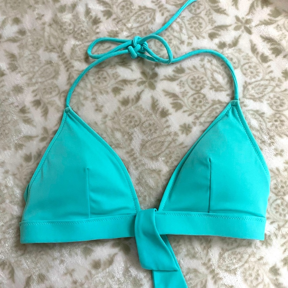 Victoria's Secret teal triangle bikini top S